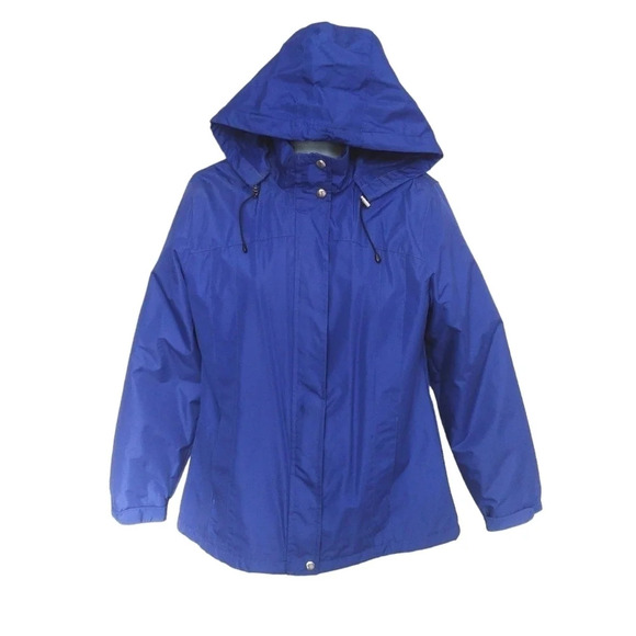 George Classics Water/Wind Resistant  Hooded Coat Periwinkle Blue S - Picture 1 of 9